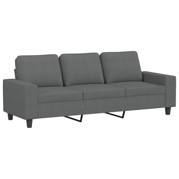 vidaXL 2 Piece Sofa Set Dark Grey Fabric
