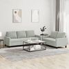 vidaXL 2 Piece Sofa Set with Cushions Light Grey Velvet