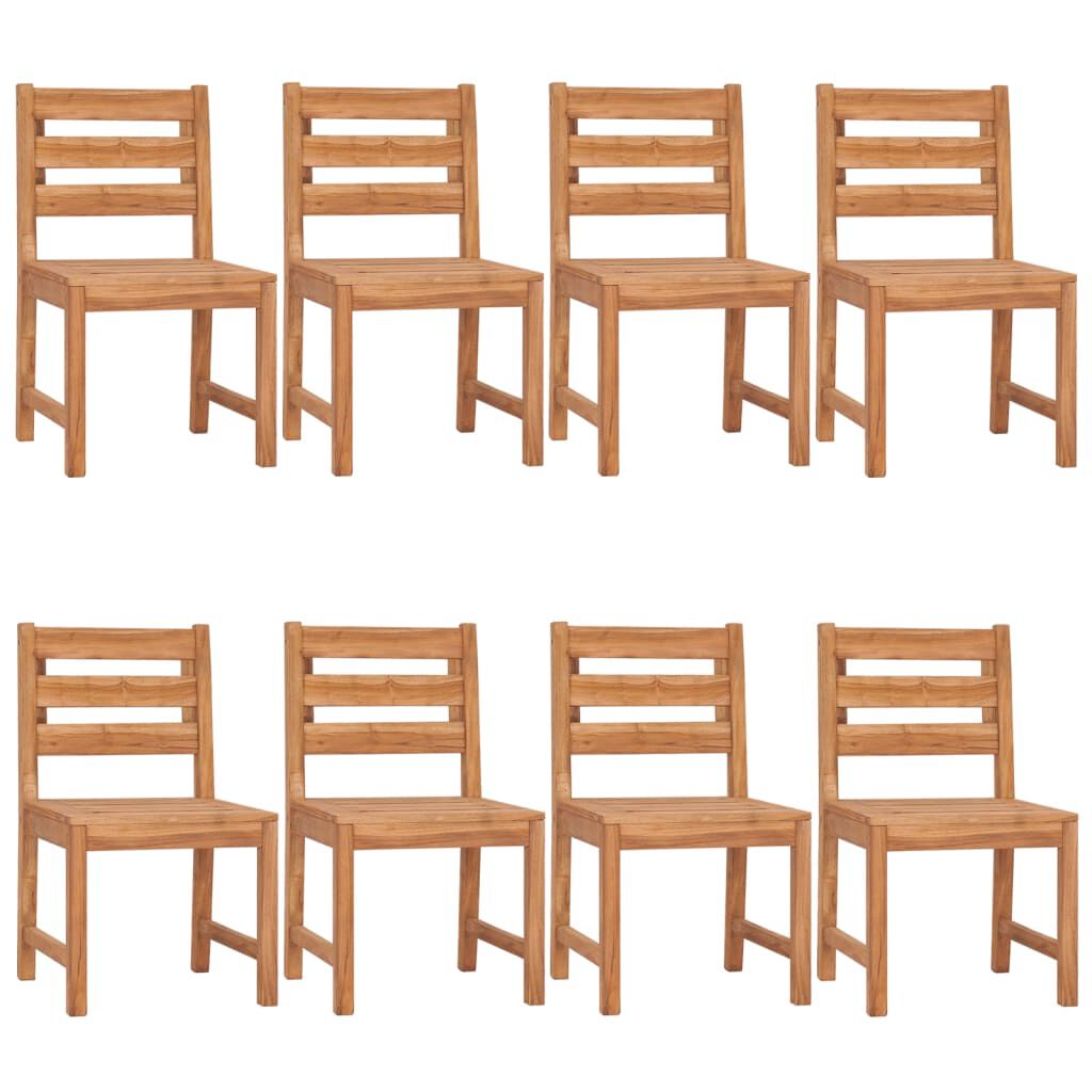 vidaXL 9 Piece Garden Dining Set Solid Wood Teak