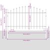 vidaXL Garden Fence with Spear Top Steel 170x100 cm Black