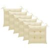 vidaXL Folding Garden Chairs with Cushions 6 pcs Solid Teak Wood