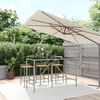 vidaXL Bar Table with Glass Top Grey 180x70x110 cm Poly Rattan