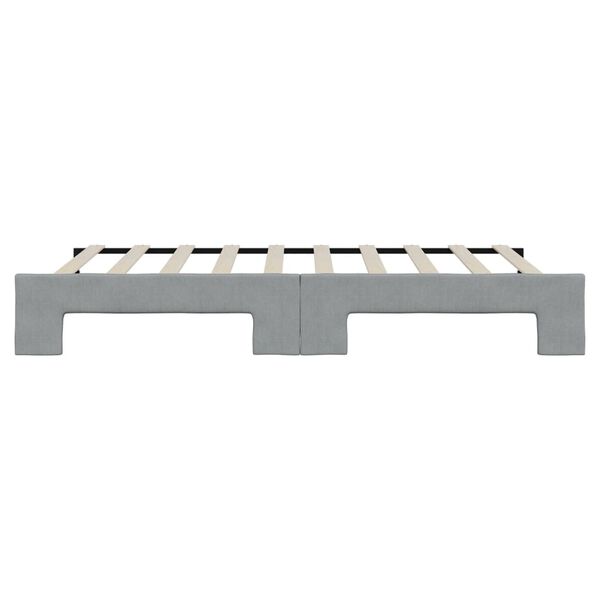 vidaXL Daybed with Trundle without Mattress Light Grey 100x190 cm