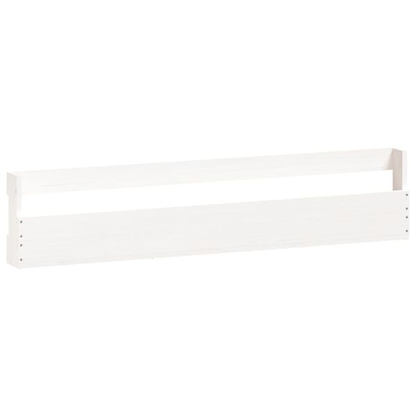 vidaXL Wall-mounted Shoe Racks 2 pcs White 110x9x23 cm Solid Wood Pine
