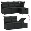 vidaXL 5 Piece Garden Sofa Set with Cushions Brown Poly Rattan