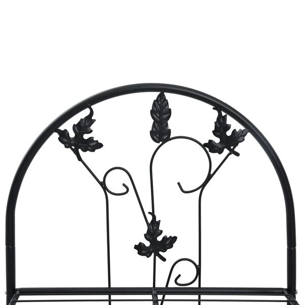 vidaXL 3-Layer Plant Rack Black 52x28x128 cm Iron