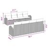 vidaXL Garden Sofa Set 9 pcs Black and turquoise