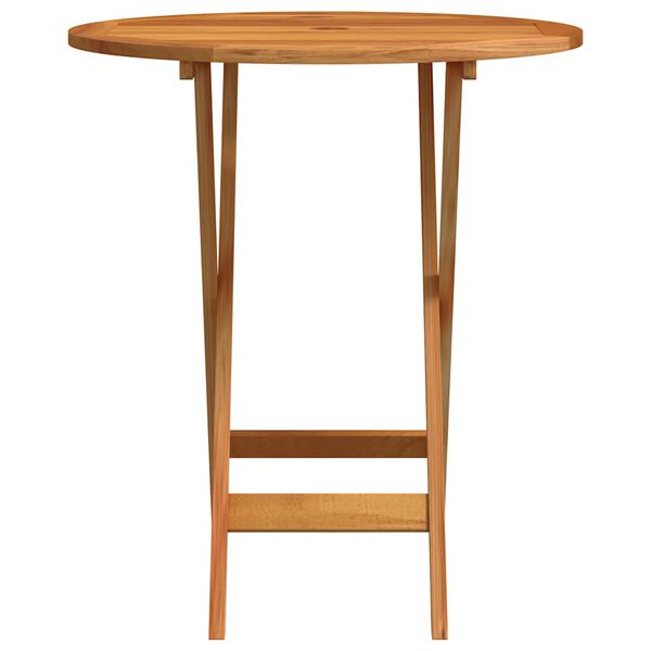 vidaXL Folding Garden Table Ø60x75 cm Solid Eucalyptus Wood
