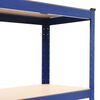 vidaXL Storage Shelf Blue 80x40x160 cm Steel and MDF