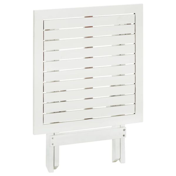 vidaXL Bistro Table White 46x46x47 cm Solid Acacia Wood