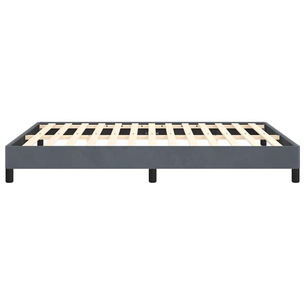 vidaXL Bed Frame without Mattress Dark Grey 152x203 cm Queen Velvet