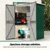 vidaXL Wall-mounted Garden Shed Green 118x100x178 cm Galvanised Steel
