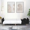 vidaXL 2-Seater Sofa Bed with Two Pillows Black Fabric
