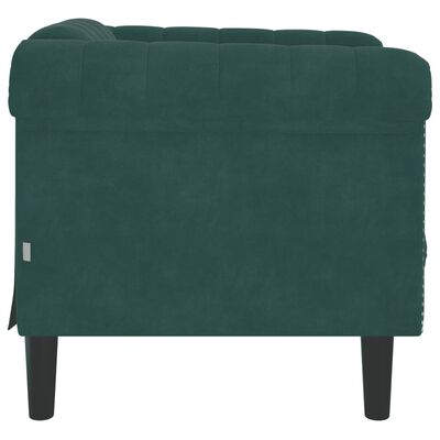 vidaXL Sofa Chair Dark Green Velvet