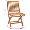 vidaXL Folding Garden Chairs with Cushions 4 pcs Solid Teak Wood