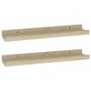 vidaXL Wall Shelves 2 pcs Sonoma Oak 40x9x3 cm