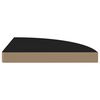 vidaXL Floating Corner Shelves 4 pcs Black 35x35x3.8 cm MDF