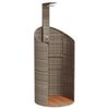 vidaXL Outdoor Shower Grey 100x100x241.5 cm Poly Rattan and Acacia Wood