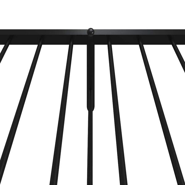vidaXL Metal Bed Frame without Mattress with Footboard Black 100x200cm