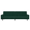 vidaXL 2-Seater Sofa Bed Dark Green Velvet