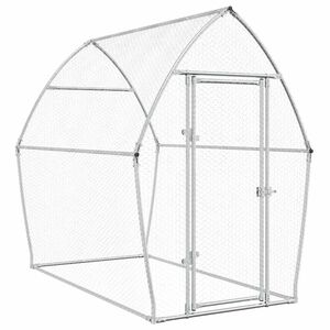 vidaXL Chicken Cage Silver 200x105x182 cm Galvanised Steel