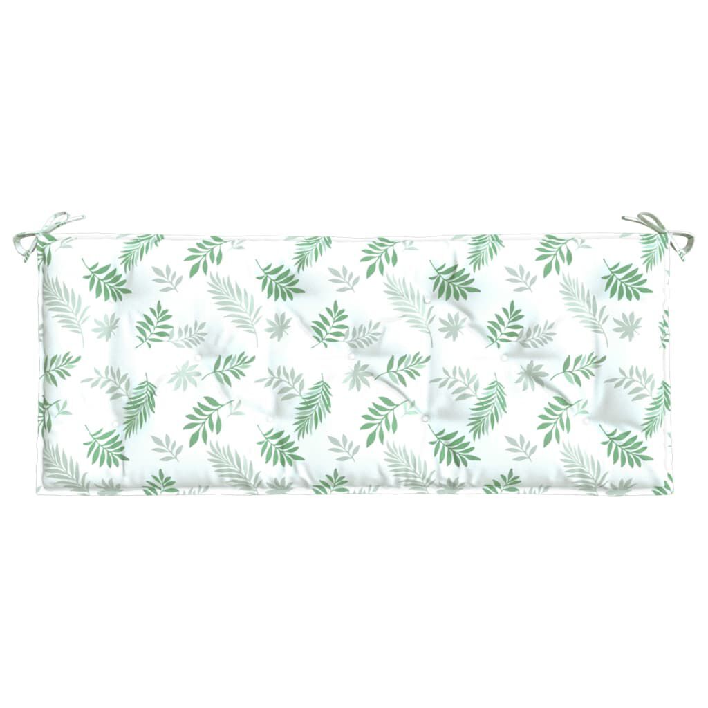 vidaXL Garden Bench Cushion Leaf Pattern 120x50x7 cm Fabric