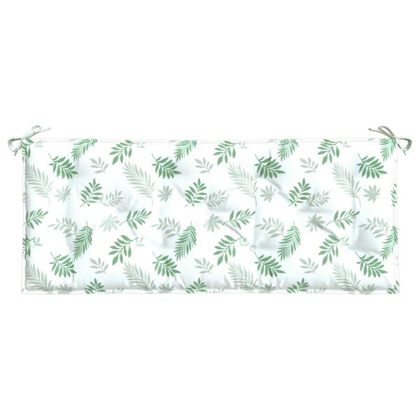 vidaXL Garden Bench Cushion Leaf Pattern 120x50x7 cm Fabric