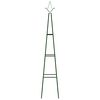 vidaXL Garden Climbing Plant Racks 2 pcs Dark Green 35x35x195 cm Iron