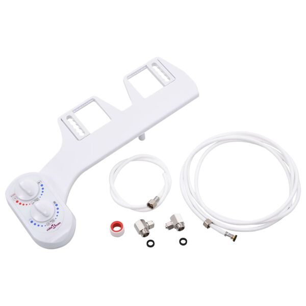 vidaXL Bidet Toilet Seat Attachment Hot Cold Water Single Nozzle