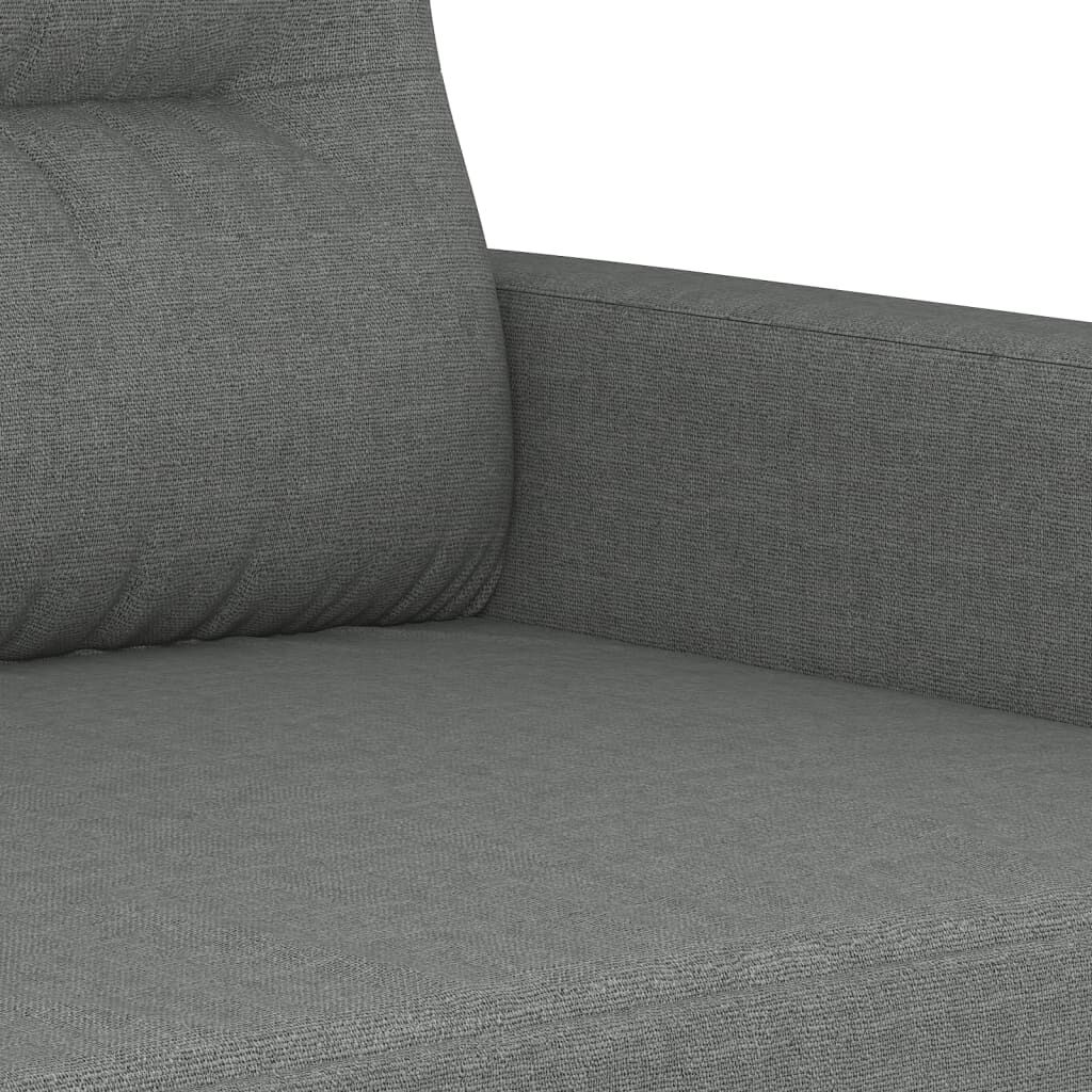 vidaXL 4 Piece Sofa Set with Pillows Dark Grey Fabric