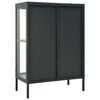 vidaXL Sideboard Anthracite 75x35x105 cm Steel and Glass