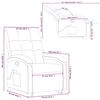 vidaXL Stand up Massage Recliner Chair Light Grey Fabric