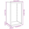 vidaXL Firewood Rack Anthracite 60x40x100 cm Steel