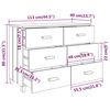 vidaXL Sideboard HAMAR White 113x40x80 cm Solid Wood Pine