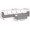 vidaXL 8 Piece Garden Lounge Set with Cushions Grey Poly Rattan