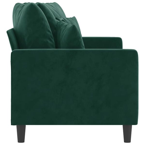 vidaXL 2-Seater Sofa Dark Green 140 cm Velvet
