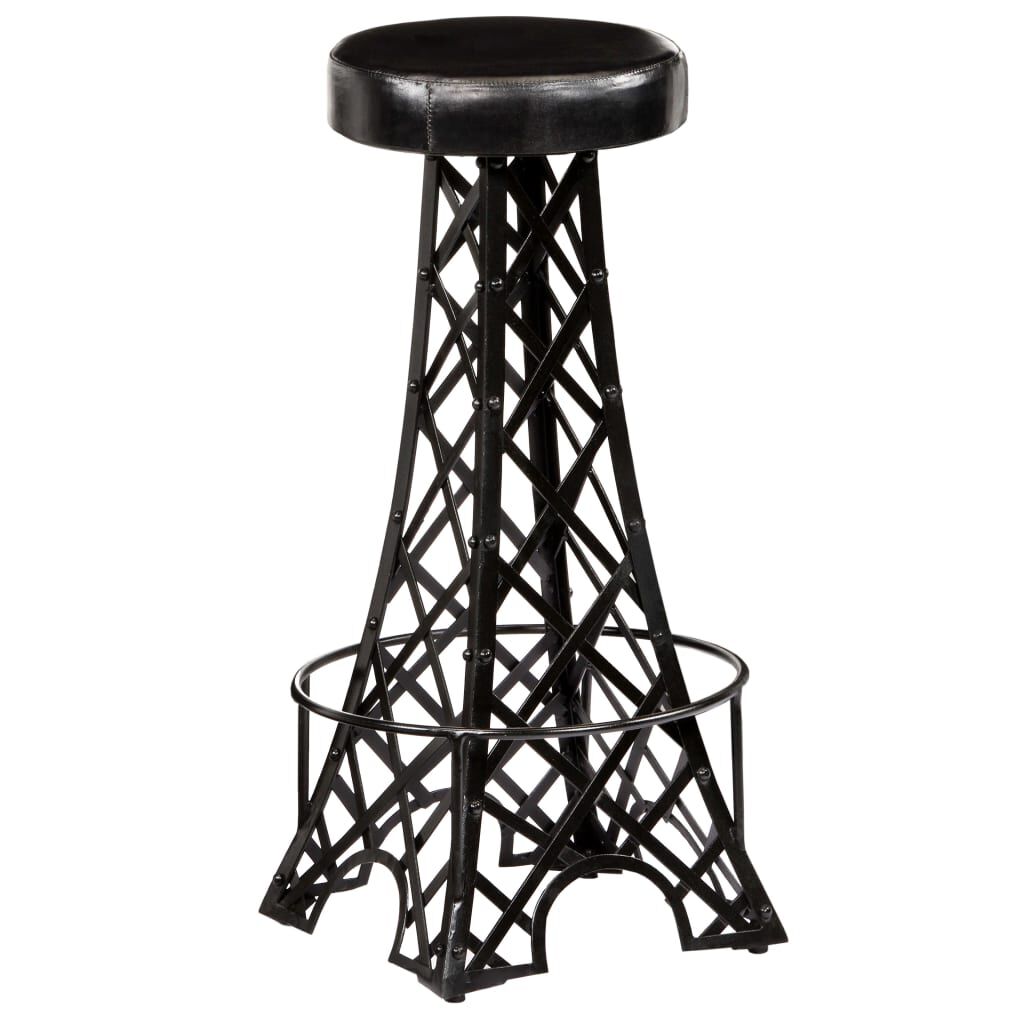 vidaXL Bar Stools 2 pcs Real Leather
