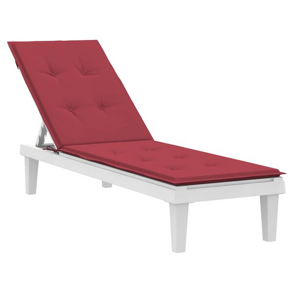 vidaXL Deck Chair Cushion Wine Red (75+105)x50x4 cm