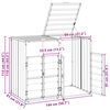 vidaXL Wheelie Bin Storage for Double Bins Brown 144x81x113 cm Steel