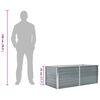 vidaXL Raised Garden Bed 160x80x45 cm Galvanised Steel Grey