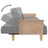 vidaXL Sofa Bed with Armrests Light Grey Fabric
