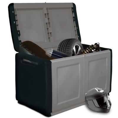 vidaXL Garden Storage Box 96x53x57 cm 230 L Dark Grey and Black