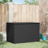 vidaXL Garden Storage Box Black 150x100x100 cm Poly Rattan