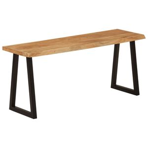vidaXL Bench with Live Edge 105 cm Solid Wood Acacia