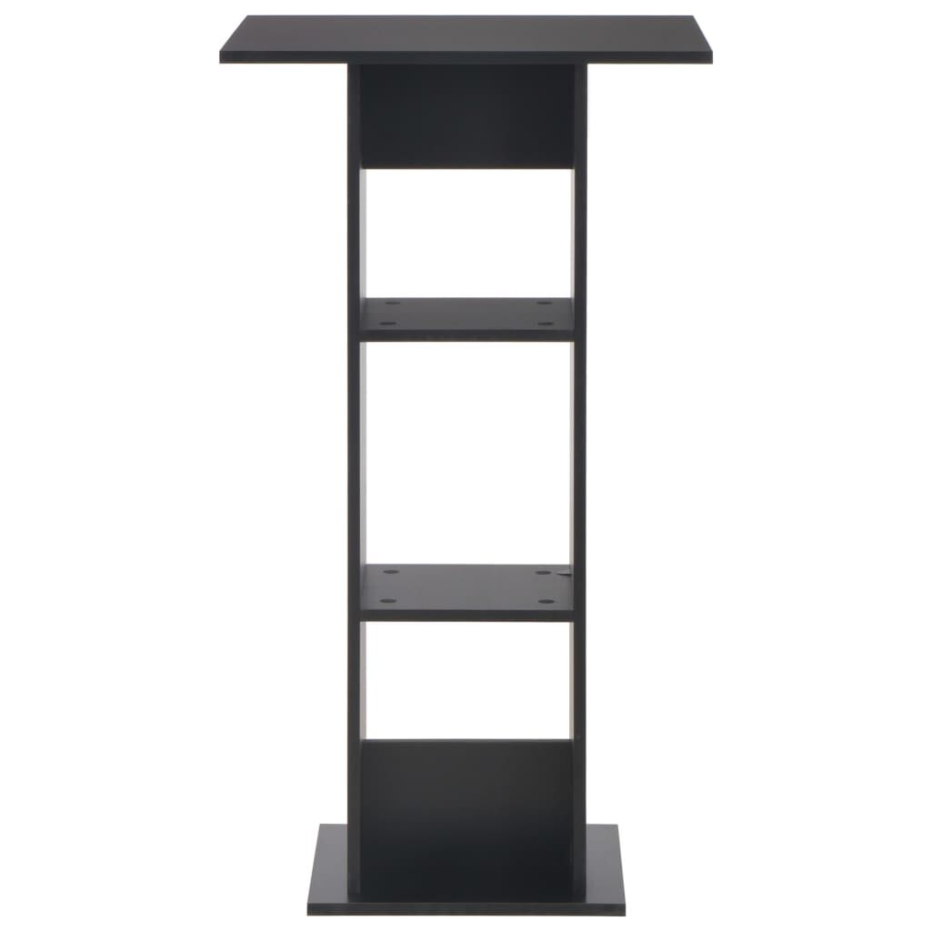 vidaXL Bar Table Black 60x60x110 cm