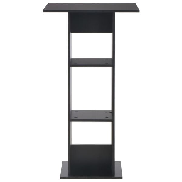 vidaXL Bar Table Black 60x60x110 cm