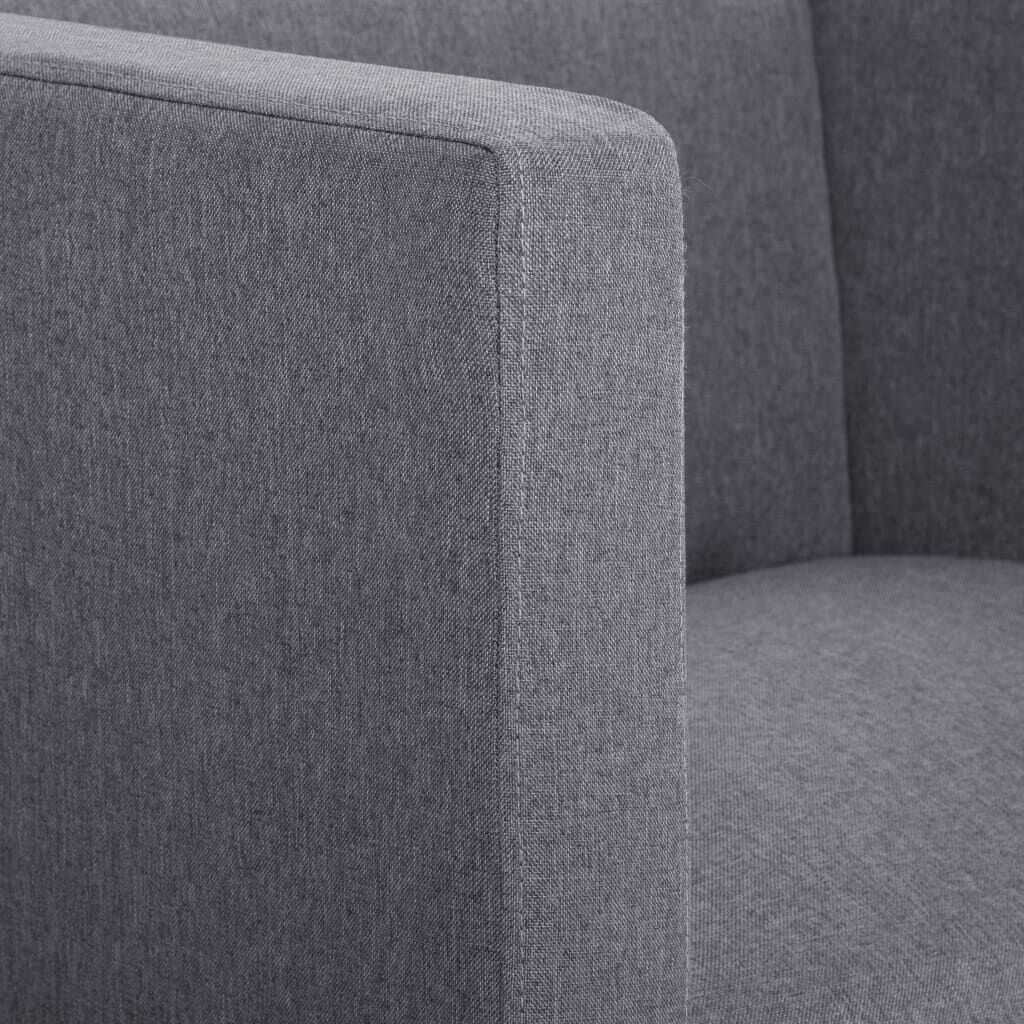vidaXL Cube Armchair Light Gray Fabric