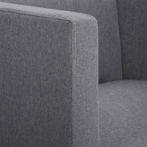 vidaXL Cube Armchair Light Gray Fabric