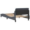 vidaXL Bed Frame "Dover" Dark Grey 100x190 cm Velvet