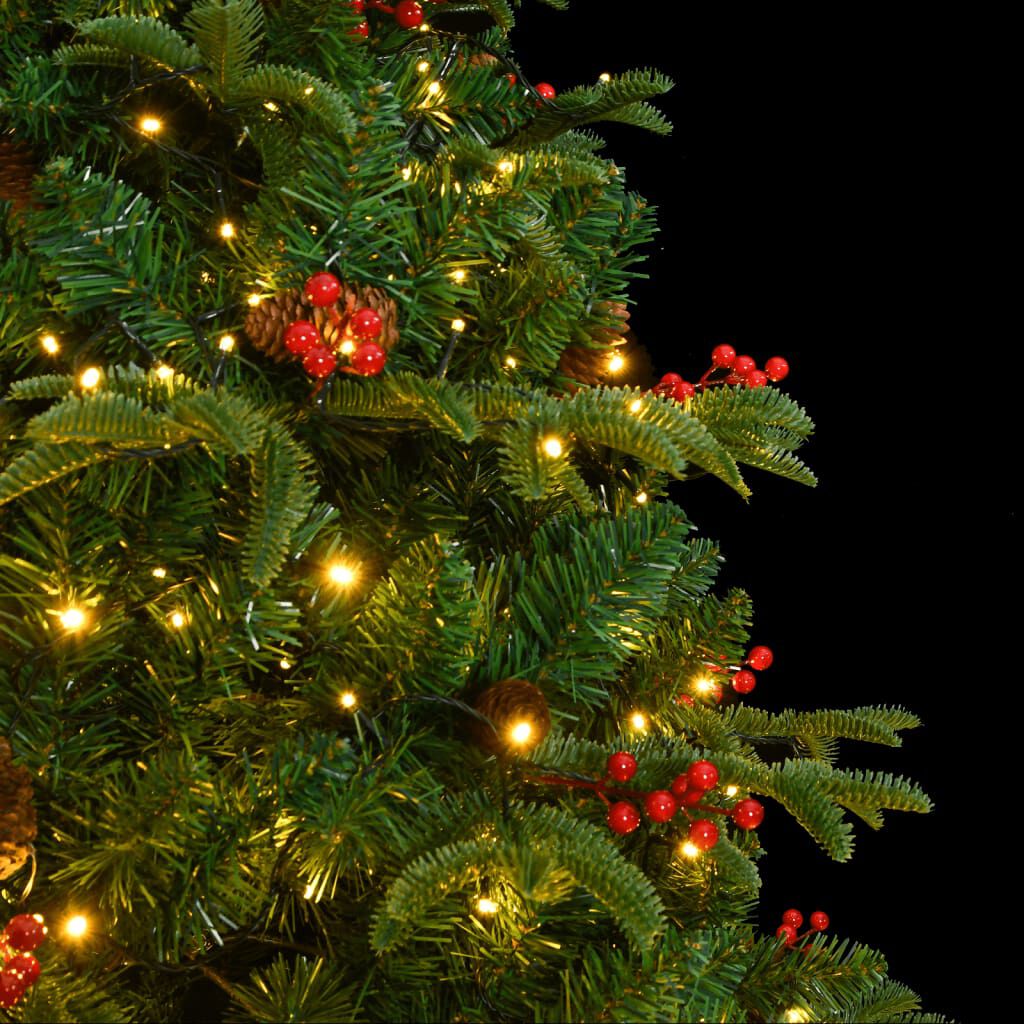 vidaXL Artificial Hinged Christmas Tree 300 LEDs 180 cm